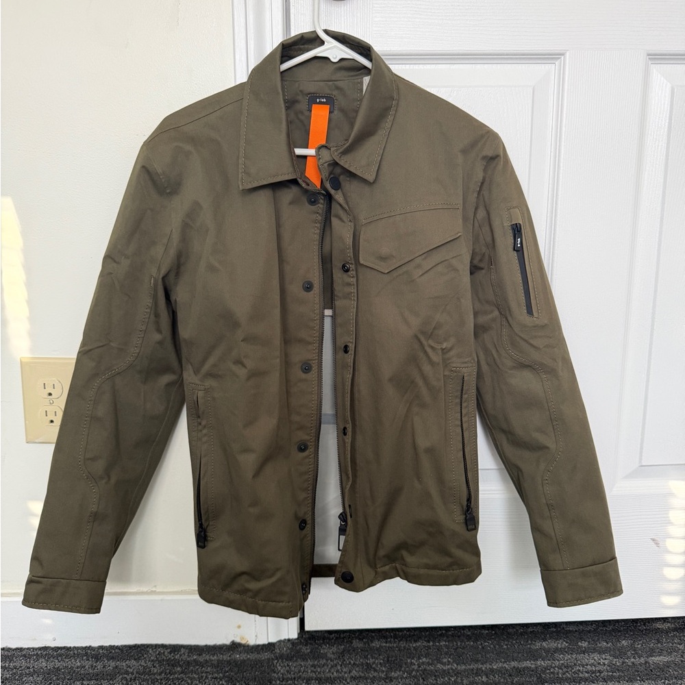 G-Lab Size S Men's Olive Field Jacket with Zip Pockets